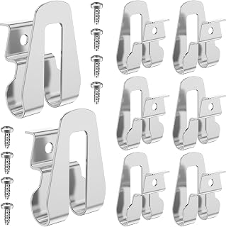 8Pcs/12Pcs Belt Clip Hook with Screws Sturdy Steel Drill Belt Clip Compact Drill Clip Hook Lightweight Driver Belt Clip Portable Impact Belt Clip Easy to Install for Craftsman Hammer Drill Tools