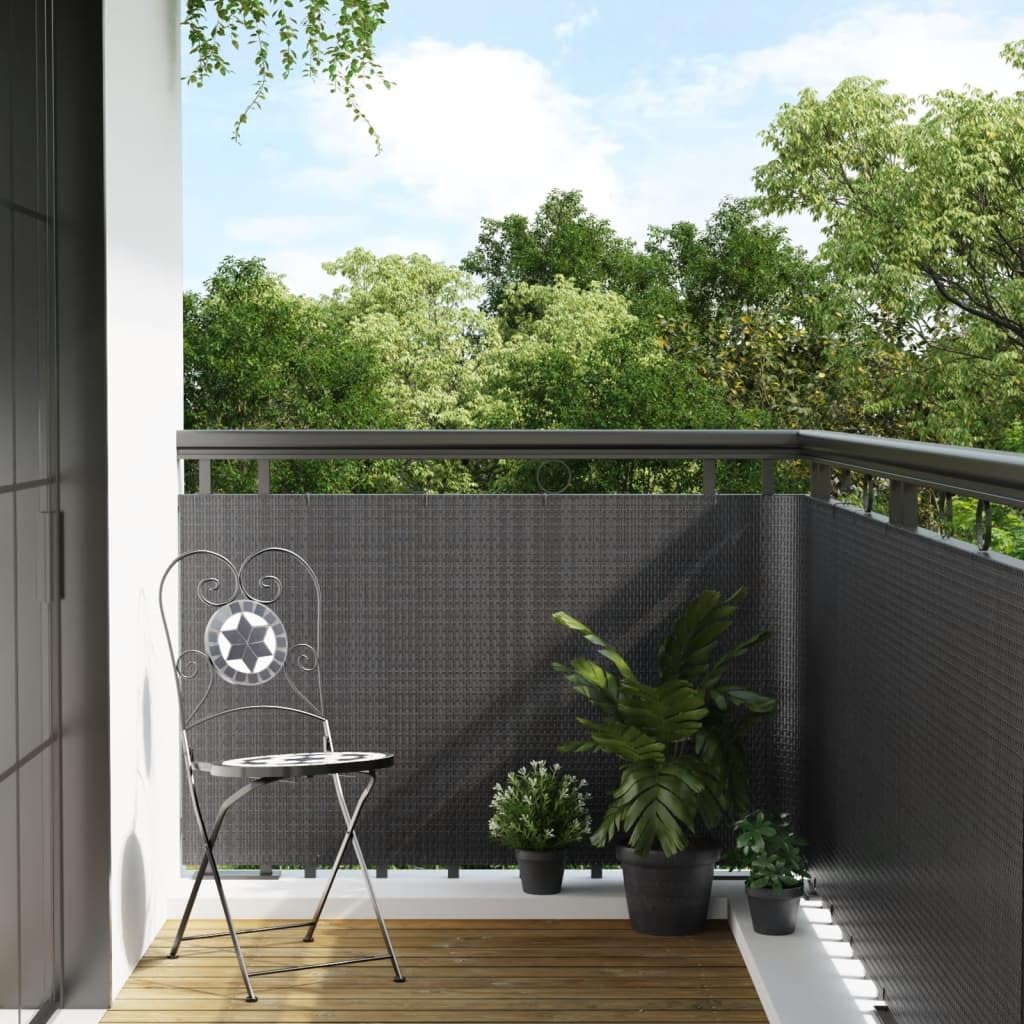 Paravent de Balcon Anthracite 500x90 cm résine tressée,Quincaillerie,Clôtures & barrières,Panneaux de clôture,3.73 kg-156242