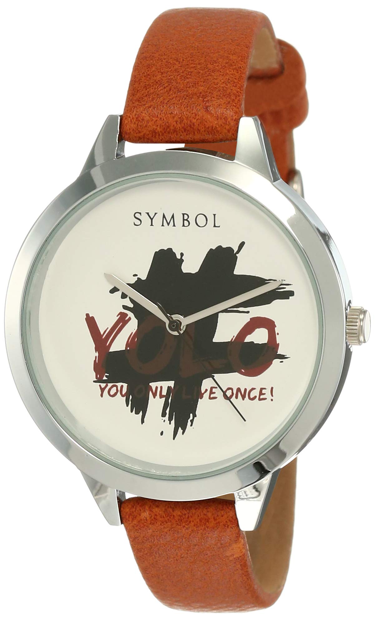 Amazon Brand - Symbol Women Synthetic Analog White Dial Watch-Az-Inl22-A, Band Color-Brown (B08DVYTYTT) Amazon Price History, Amazon Price Tracker