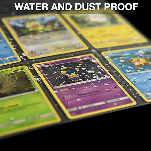 Vista 23 de Samsill Paquete de 50 fundas para tarjetas coleccionables de 4 bolsillos, capacidad para 400 tarjetas, transparente, cabe en mini carpeta estándar