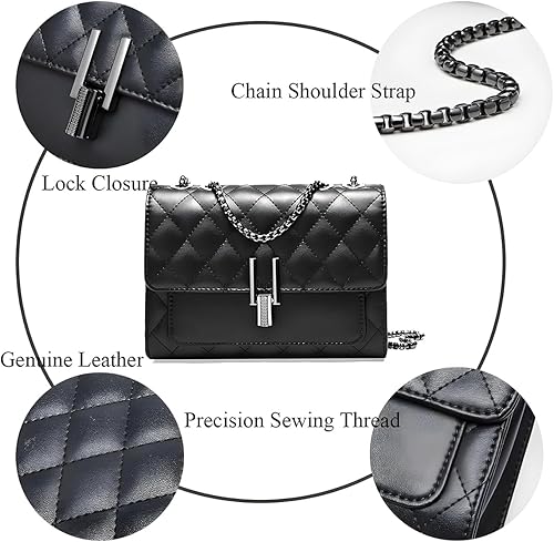 Vista 5 de YXBQueen Designer Purses for Women Shoulder Purse Small Crossbody Purses for Women Leather Purses Quilted