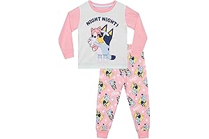 Girls Bluey Pajamas Set | Long Sleeve Kids Sleepwear with Cute Bluey Character Print