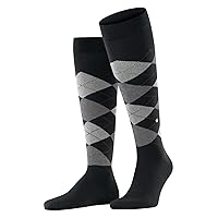 Burlington Edinburgh M Kh lana al ginocchio fantasia 1 paio, Calzini lunghi Uomo
