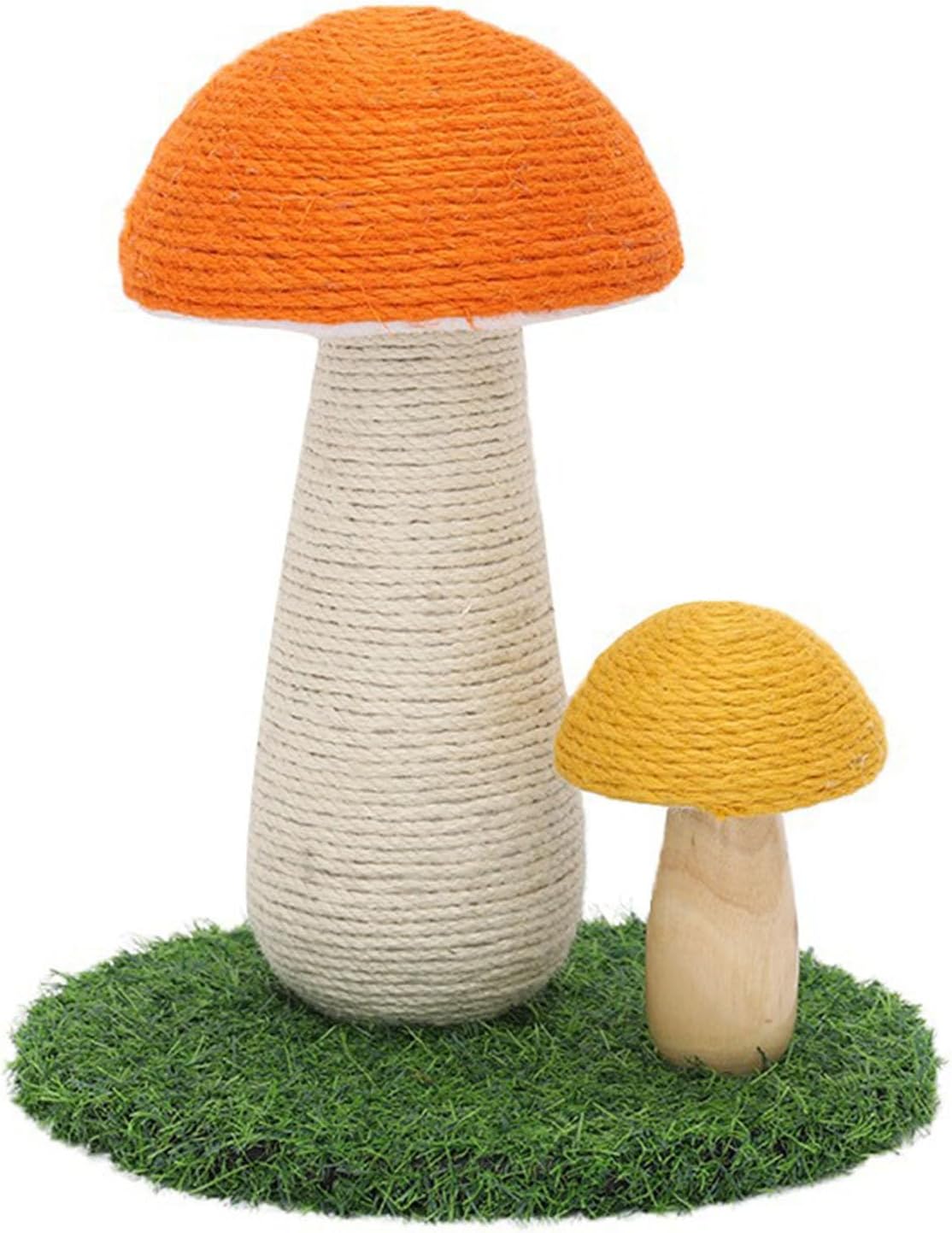 Kitten Sisal Rope Post Scratch Nails for Grabbing for Toy Mushroom Shape Protect Your Furniture Scratch Post Sisal