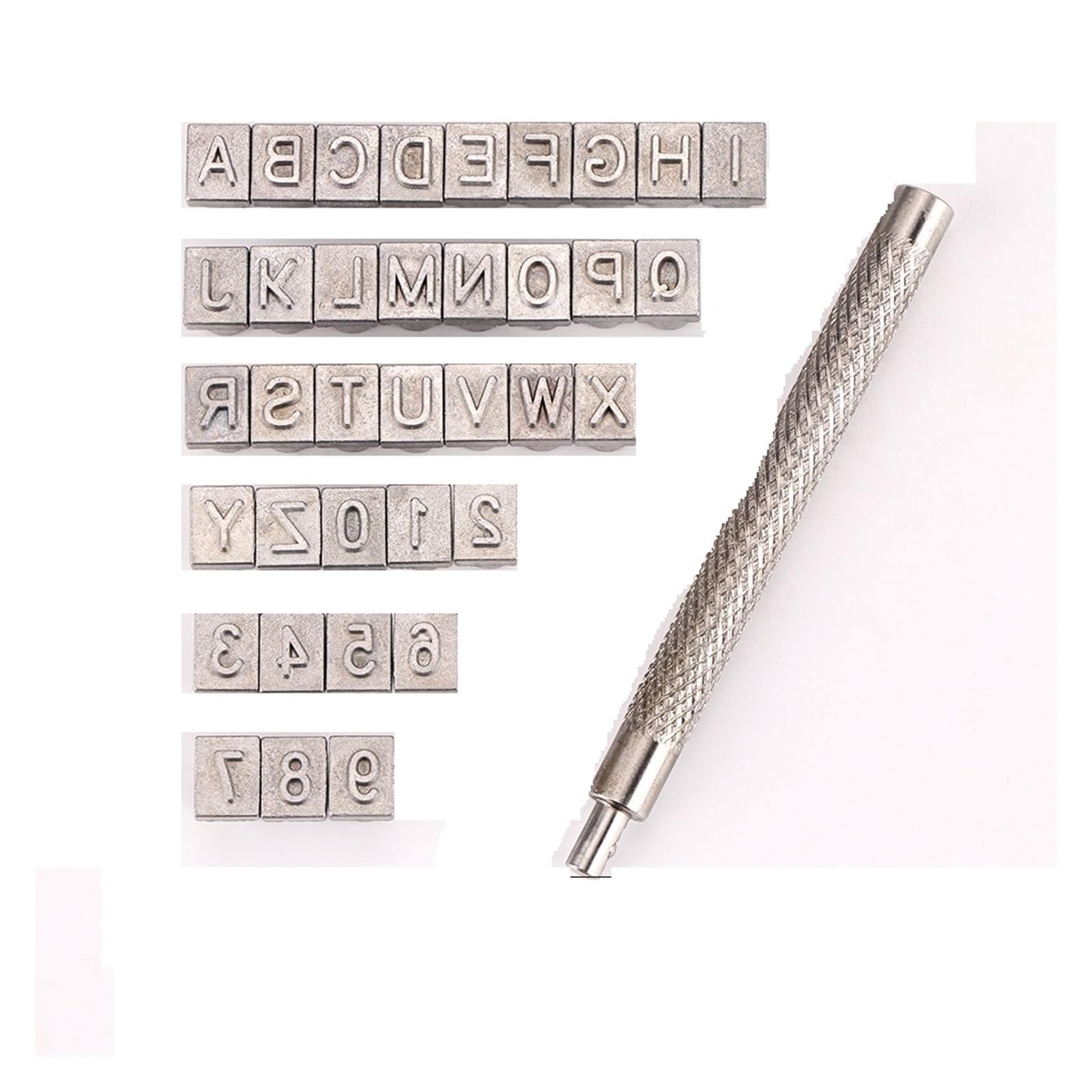 Leather Letter Stamp Set 36Pcs/Set Alphabet Letters & Number Stampers Set 3.0mm/6mm Steel Punch Metal Letter Punching Leather Tools for DIY Craft(6 mm Stamper)