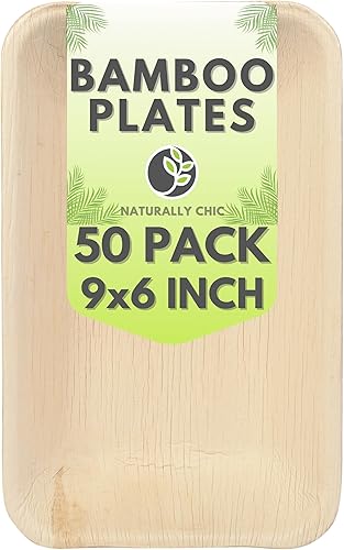 Miniatura 9 de Platos redondos pequeños de postre de hoja de palma de 6 pulgadas, paquete de 50 unidades, igual que los platos de bambú desechables para aperitivos