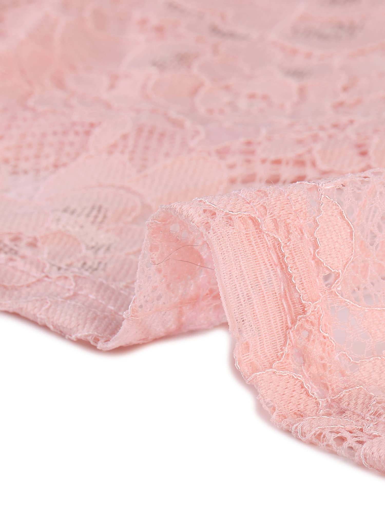 Allegra K Cardigan court en dentelle pour femme avec col montant et col montant ouvert sur le devant