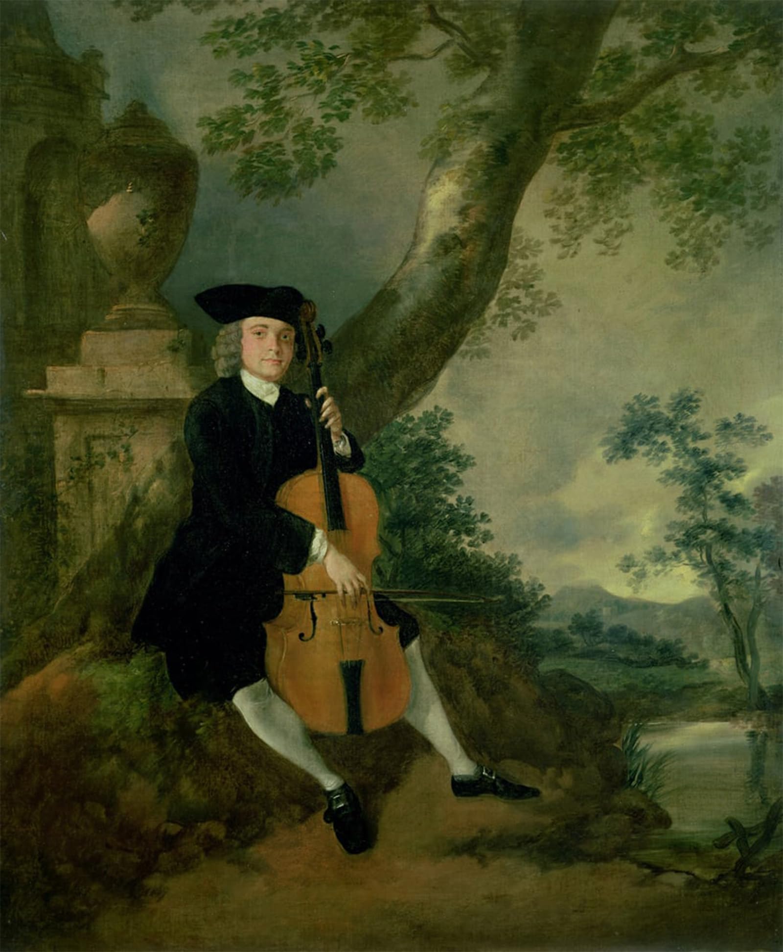 POSTERIIk Famous Print Pop Art Wall Art Graffiti the Rev Chafy Playing a Cello by Gainsborough Art Prints for Home Decor 60x90cm