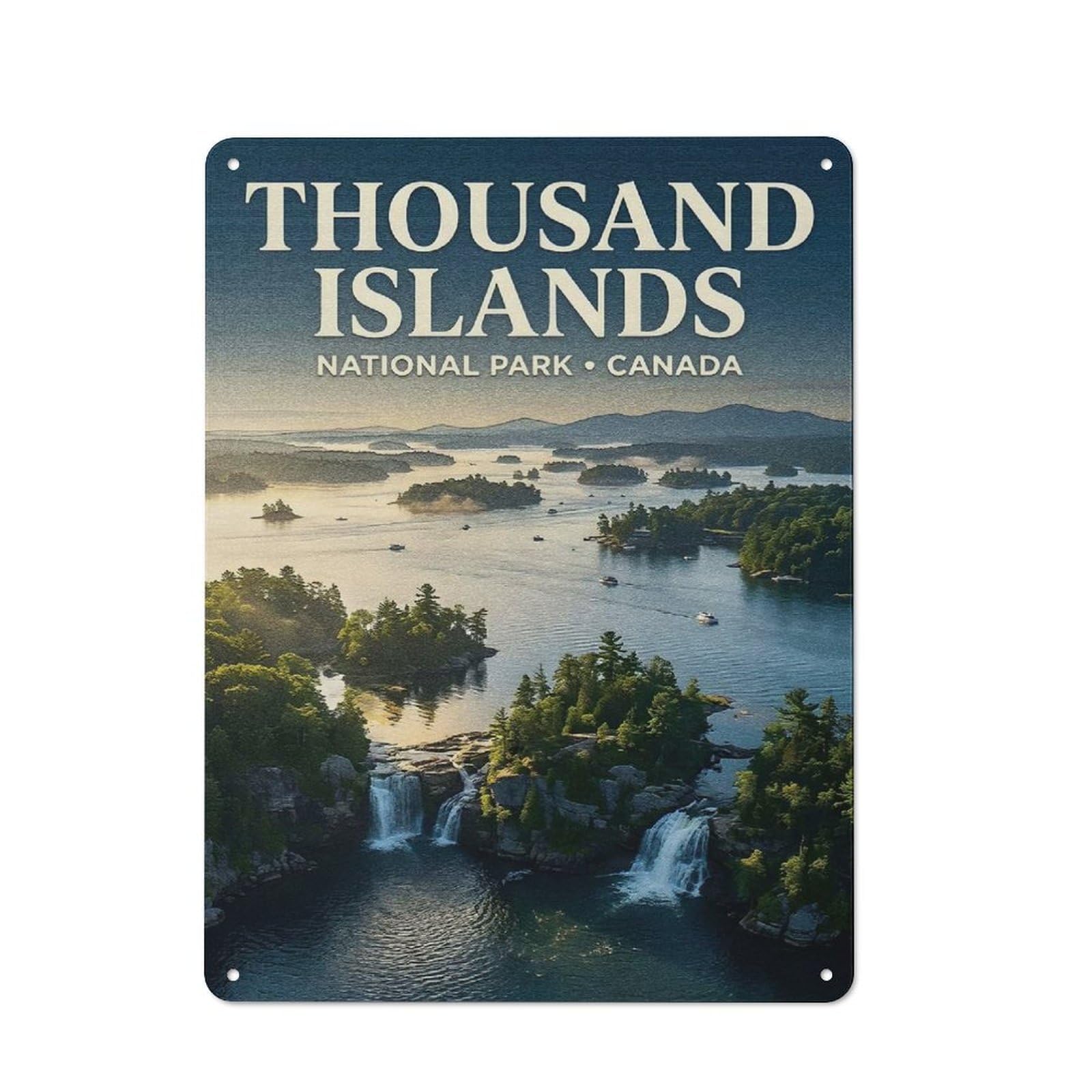 Everyday Thousand Islands National Park Canada Decorative Tin Plaque 40x30cm, Room Wall Plaque for Bedroom, Kitchen, Office Or Living Room