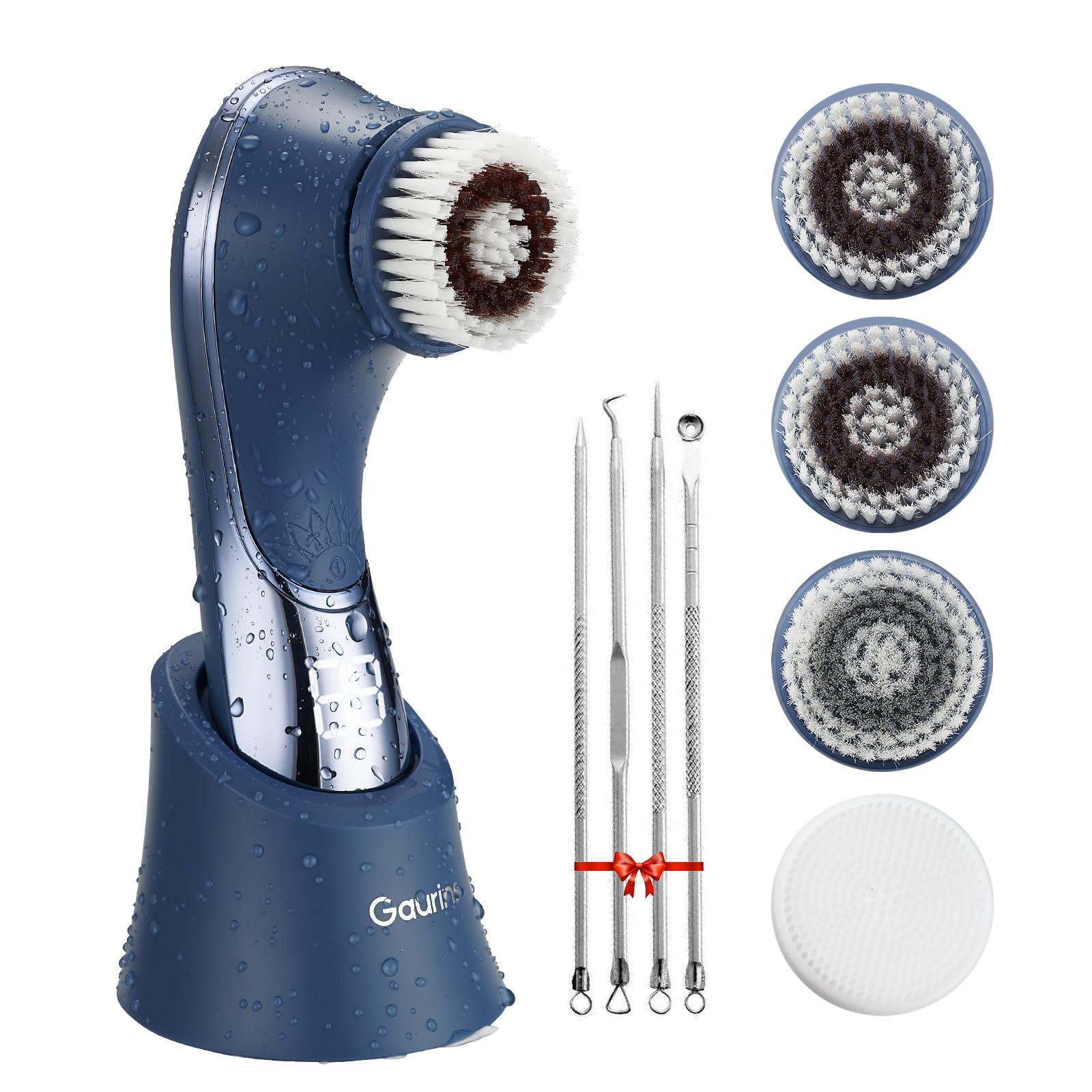 Gesichtsreinigungsbürste, Gesichtsschrubber, Peeling, wiederaufladbar, IPX7, wasserdicht, elektrisches Schleuderreinigungsgerät für Peeling, Massage und Tiefenreinigung, Entfernen von Mitessern