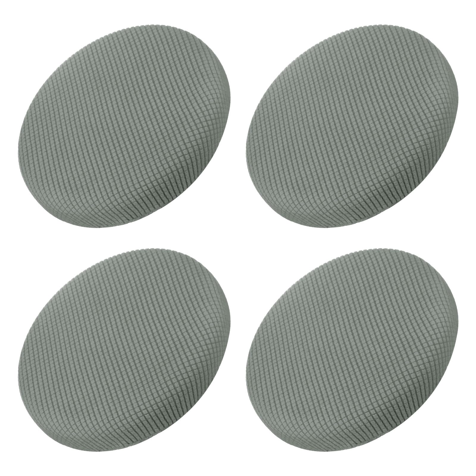 Uxcell 4pcs Upgraded Round Bar Stool Covers, Round Chair Covers Dia.12-14", for Bar Stool Slipcovers Light Gray