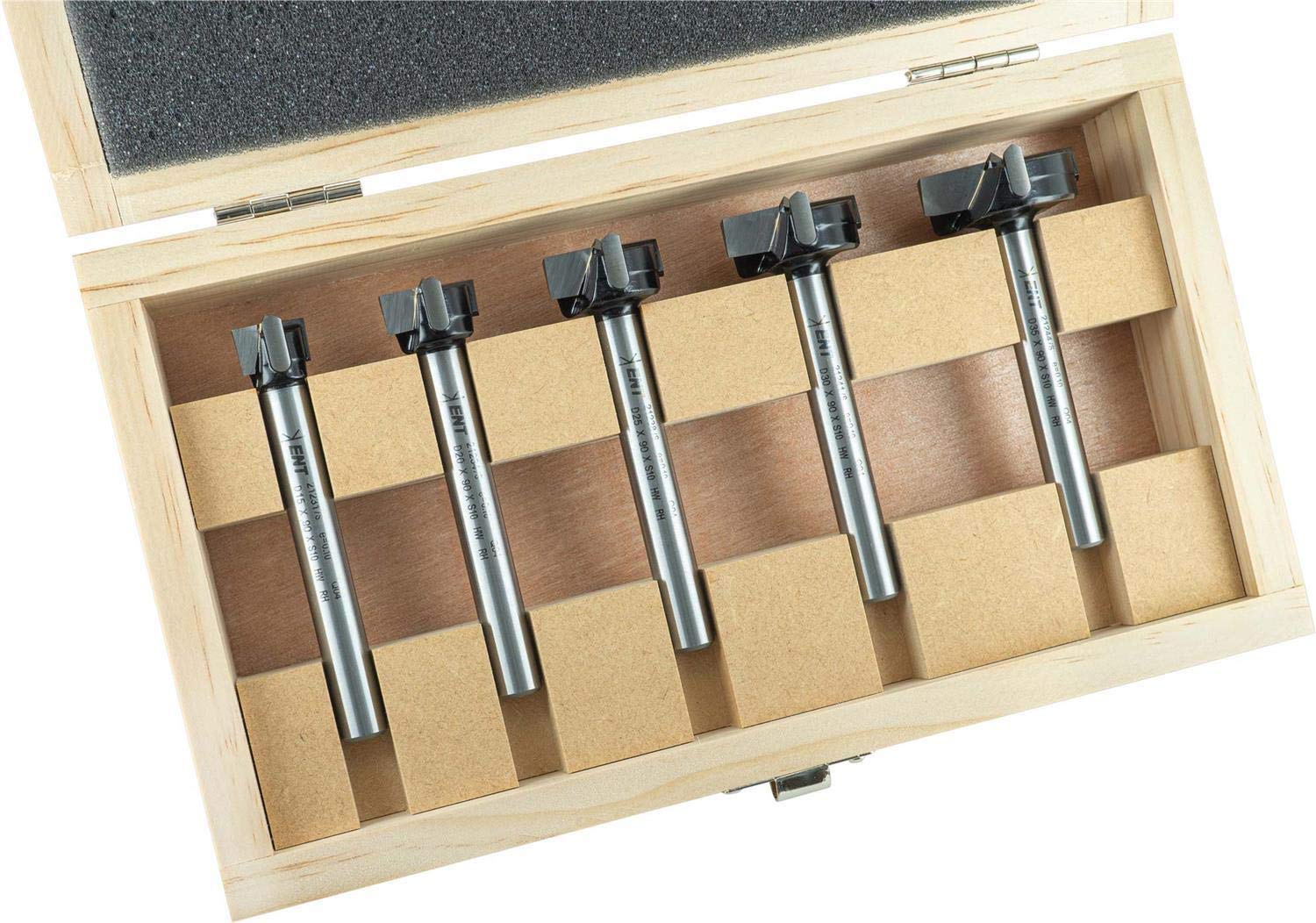 ENT 09098 5-tlg. HW Kunstbohrer Set - Handwerkerausführung - PTFE - Ø 15-20-25-30-35 mm mit Schaft 10mm