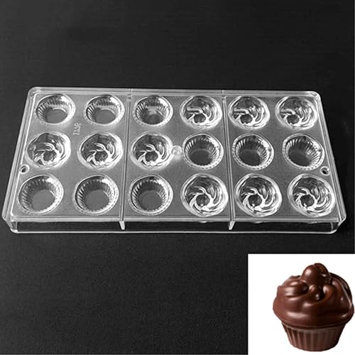 Miniatura 2 de Molde de policarbonato para chocolate, molde de caramelo de plástico duro transparente para hornear, herramientas de pastelería (19390)