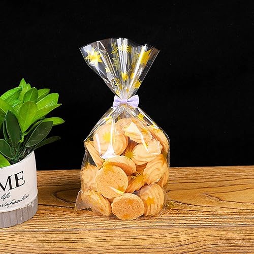 Miniatura 9 de We Moment Bolsas de celofán para frotar con puntos de color, bolsas de plástico para violonchelo, bolsas de dulces, bolsas de regalo con puntos de