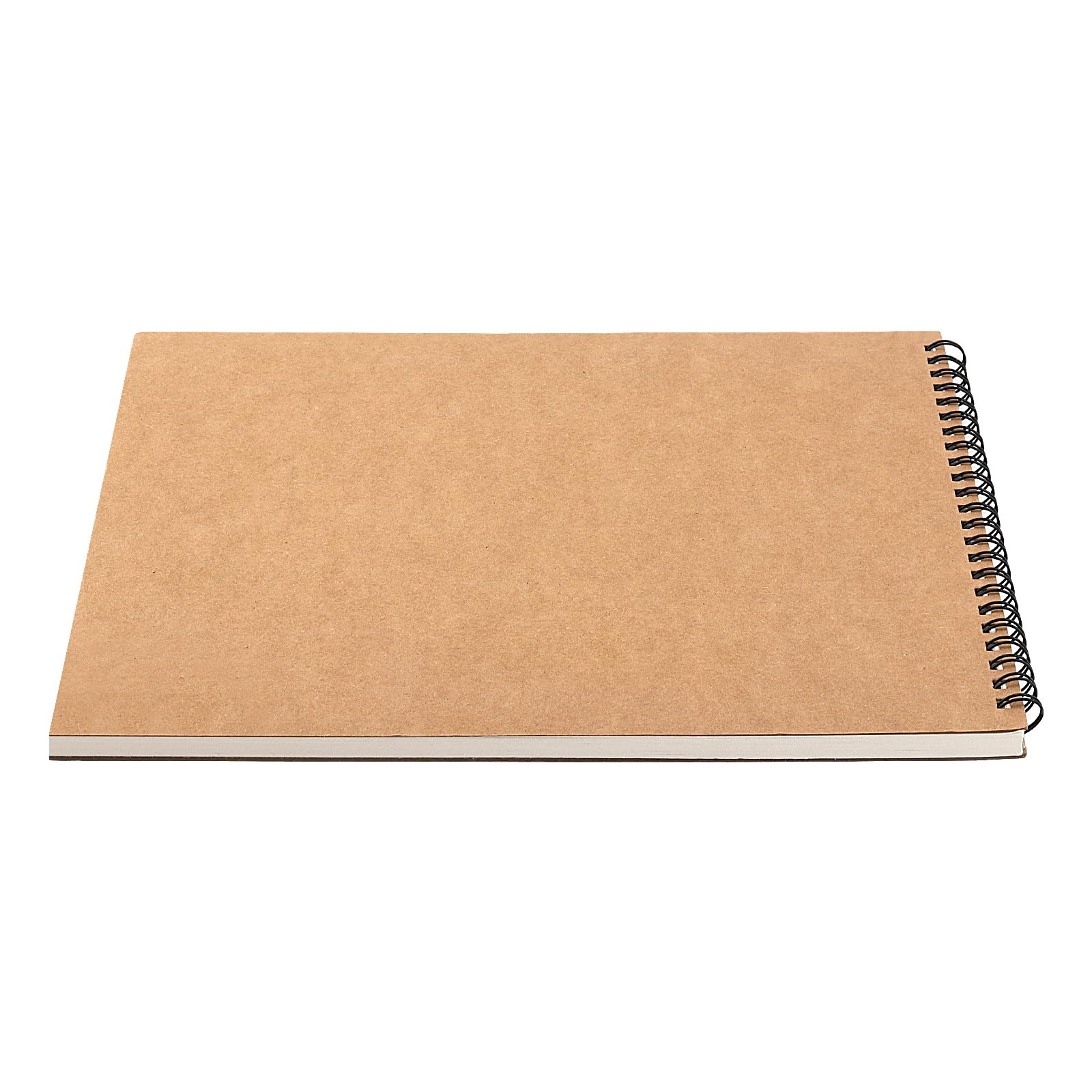 HOZEON Confezione da 12 quaderni a spirale A4, blocco da disegno rilegato a spirale, rilegatura a spirale superiore, copertina in carta kraft bianca, blocco per schizzi, disegni, scarabocchi, 30