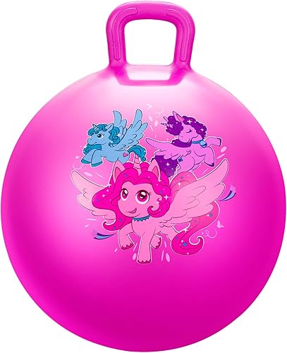 Miniatura 12 de Pelota saltarina U&C Planet 20 pulgadas con asas para niños de 5 a 9 años Hoppity Hop Sentarse y Saltar Juguetes de rebote con bomba y caja de Azul