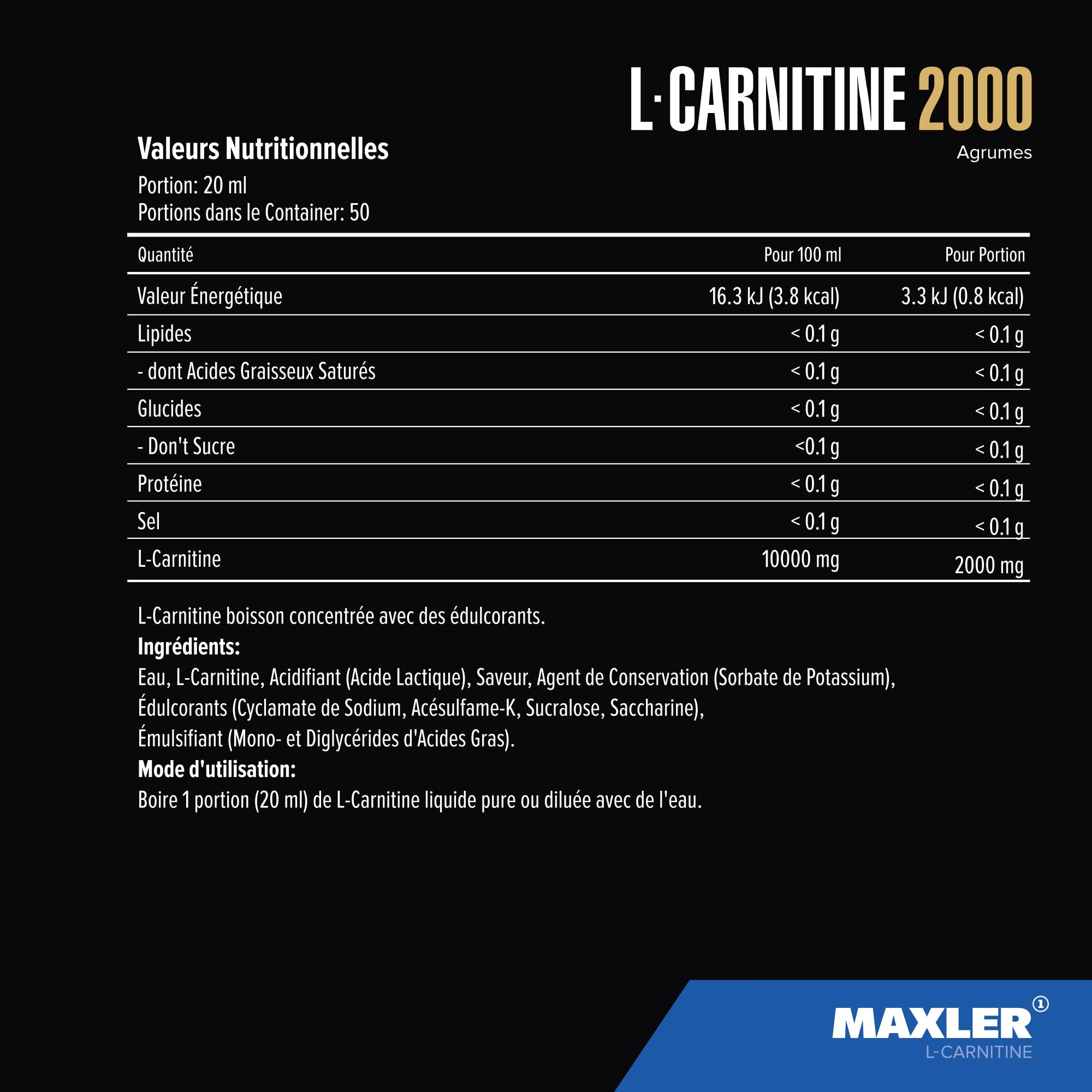 Maxler L Carnitin Liquid Hochdosiert - L Carnitin Flssig - Vegan und  Zuckerfrei - reich an Geschmack - optimal dosiert - 2000 mg von L-Carnitin  pro ...