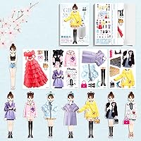 Vista 11 de Muñeca de Papel Magnética de Princesa para Vestir Juguetes de Juego de Simulación Rompecabezas de Ropa de Personas Magnéticas Juego para Niñas de 3+