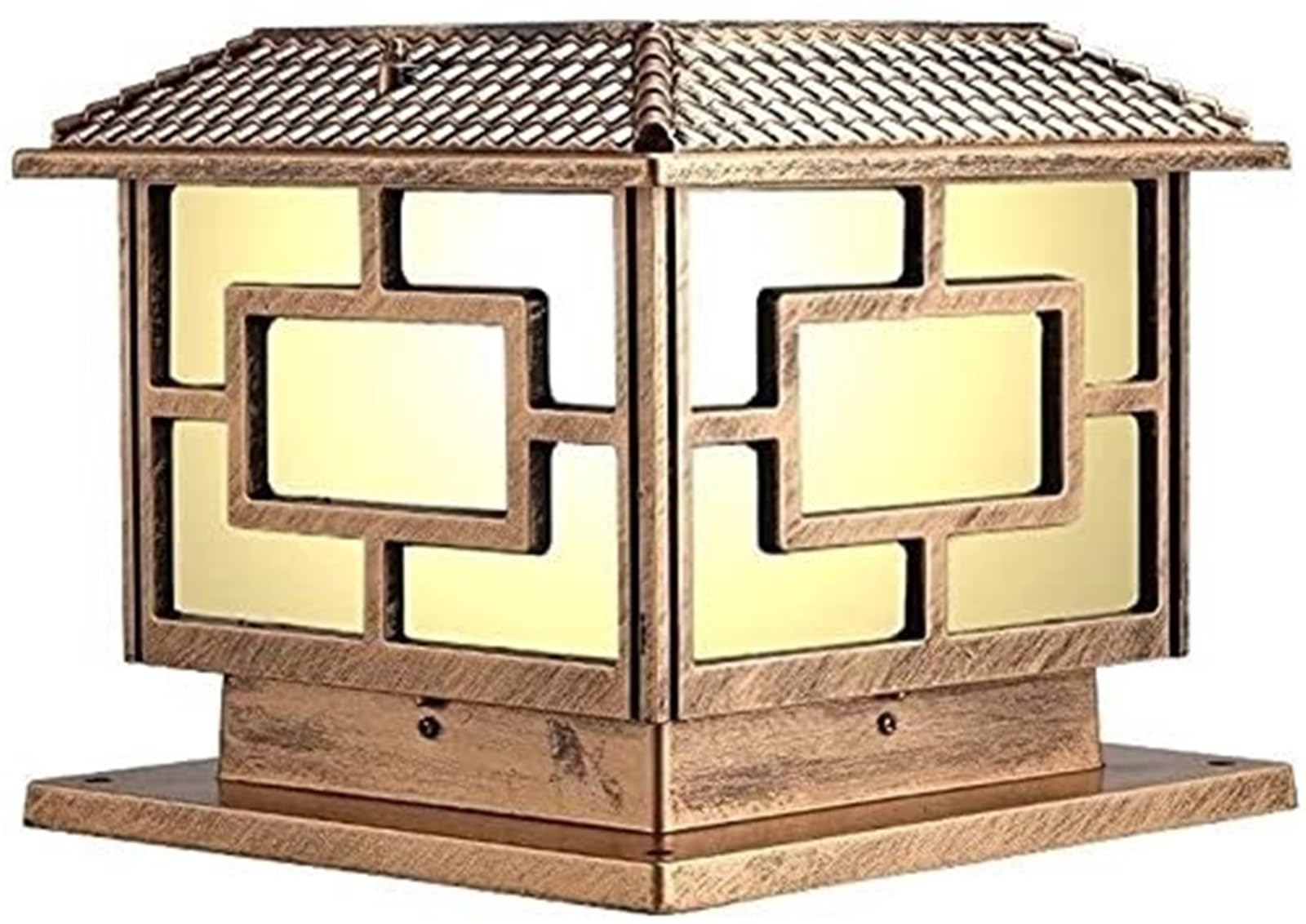 QUSYZD Solar Post Lights Lamp Post Lights Outdoor Outdoor Garden Lights Solar Led Outdoor Post Lamp Fence Column Lamp Ip55 Waterproof Aluminum Led Square Bollard Pillar Light,30 * 25cm