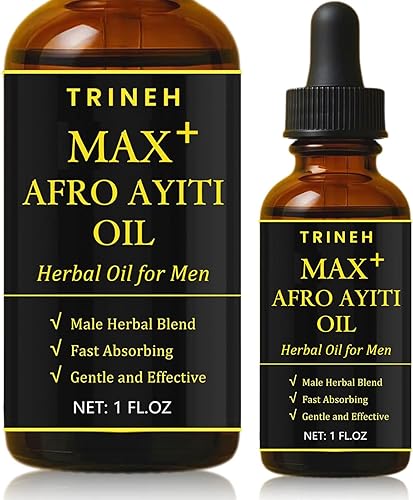 Aceite Afro Ayiti para hombres, Trineh Maximum Out Afro Ayiti Oil, aceite de masaje corporal para hombre, fórmula herbaria natural, rápido y eficaz,