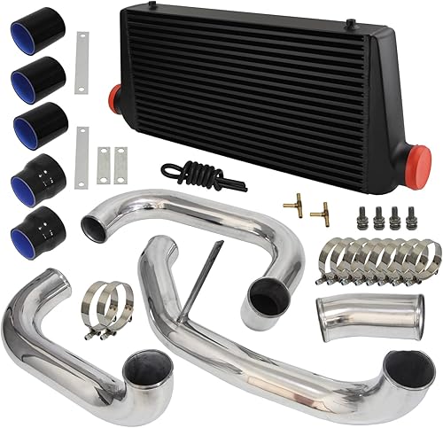 PKSABB Kit de intercooler para Nissan Skyline GT-R R32 HCR32 HNR32 RB20DET R33 ECR33 GTS RB25DET R34 ER34 GTT RB25DET, 1989-2001 Bolt On