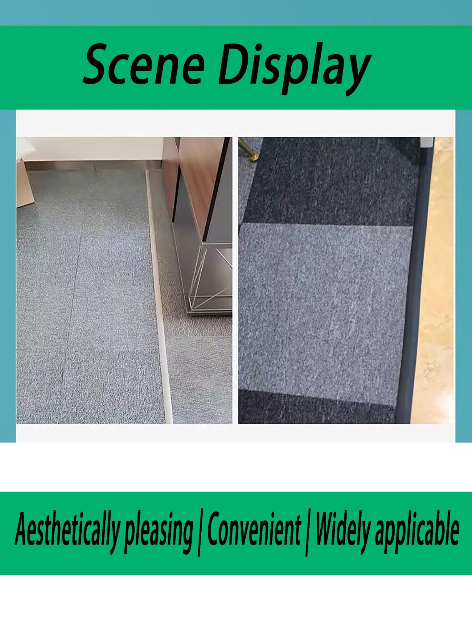 Profils adhésifs flexibles en PVC pour carrelage et moquette - Bande de 1 m - Parfait pour les solutions Flo sans couture