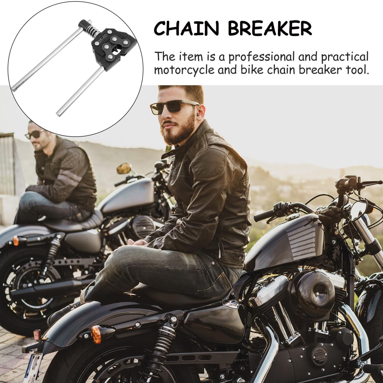 Quitacadenas Cortador De Cadena para Motocicleta Herramienta para Reparar Cadenas De Bicicleta Extractor De Separador De Eslabones para Reparación De Bicicletas