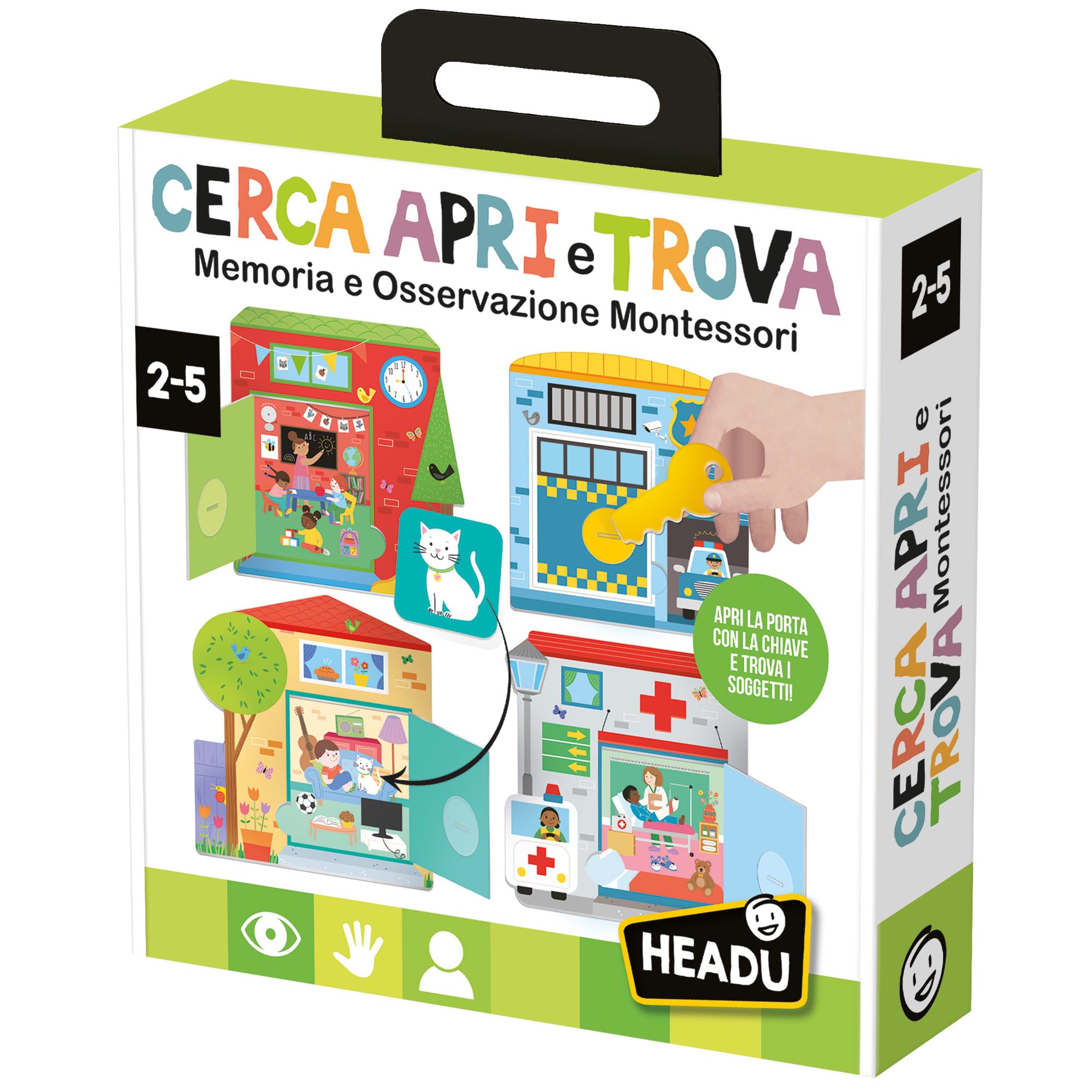 Jeu éducatif Montessori Headu Cherche Et Trouve - Développe Mémoire Et Observation Pour Enfants 2-6 Ans
