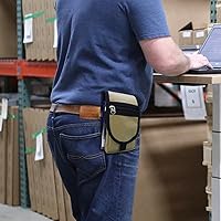 Vista 6 de Funda doble para teléfono para dos teléfonos, soporte para cinturón para hombre, funda táctica para teléfono celular con trabilla para cinturón