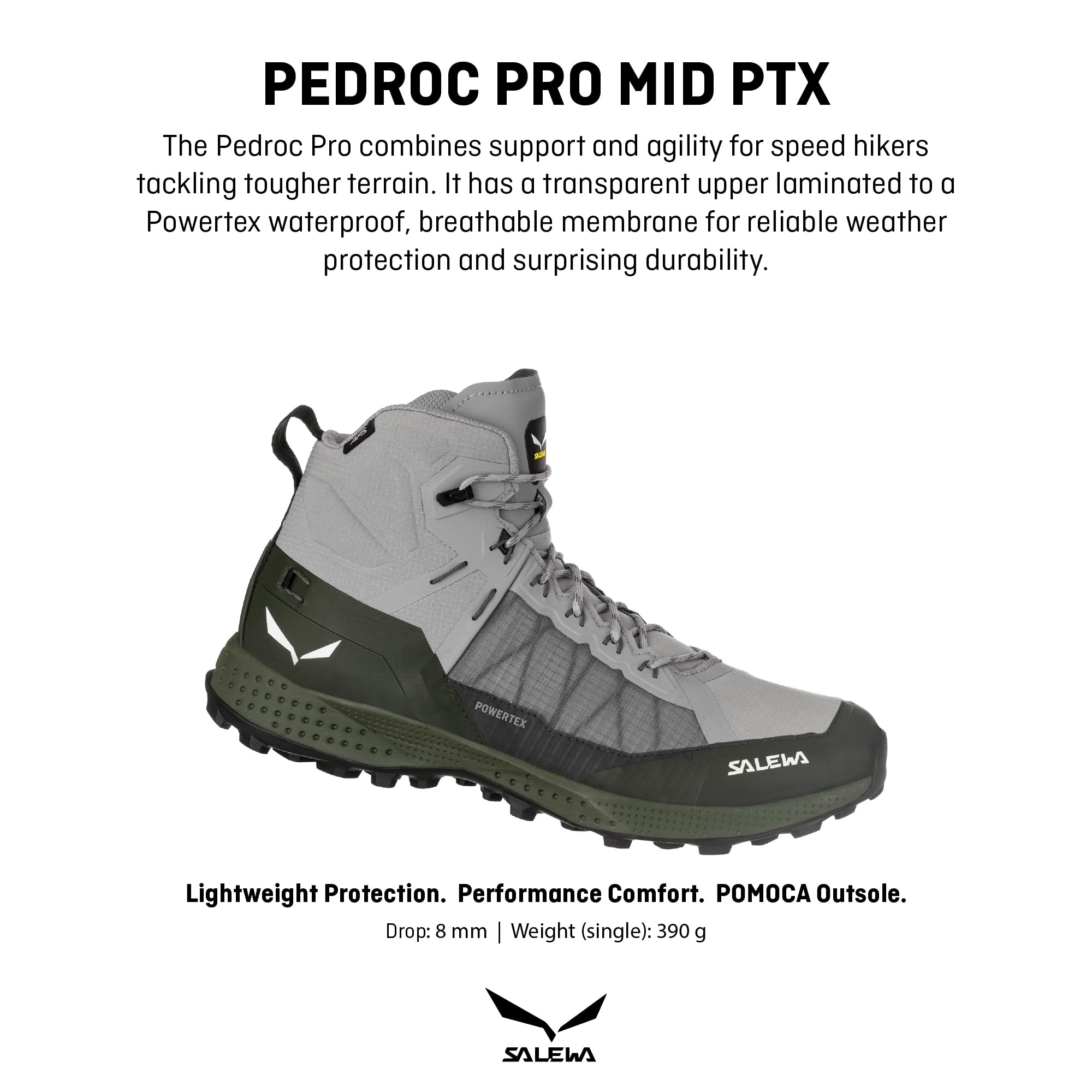 Salewa Mens Pedroc Pro PTX Hiking Boots | Waterproof Trekking & Trail Shoes product thumbnail 4