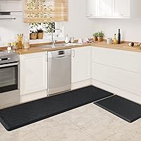 Vista 23 de WISELIFE Alfombra de Cocina Acolchada Anti Fatiga, 17.3"x39", Alfombra de Piso Gruesa Antideslizante Impermeable, Alfombras y Tapetes de Cocina