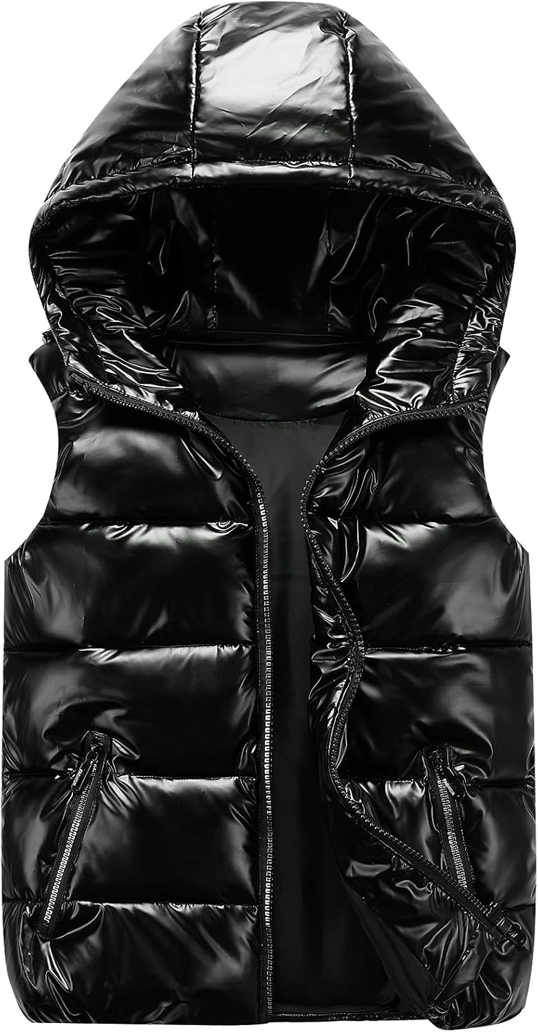 Happy Cherry Kids Winter Down Vest Hooded Vest Zip Windproof Padded Vest Jacket With Pockets Happy Cherry Kids Winter Down Vest Hooded Vest Zip Windproof Padded Vest Jacket With Pockets