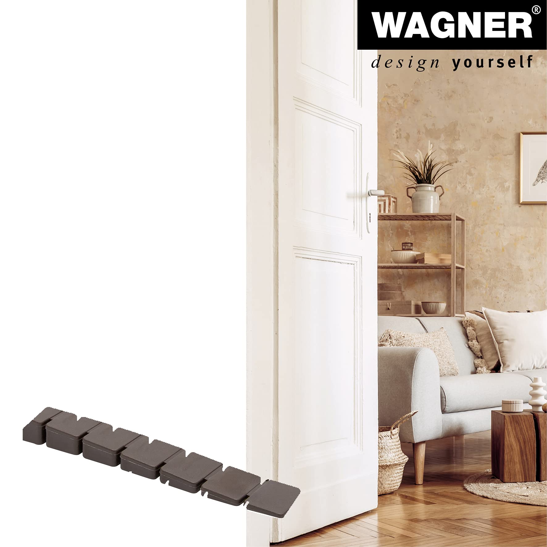Wagner Door Wedge/Doorstop CUTSTICK 9pcs. Set, 75 x 7 mm, Brown Wedge Made of high Class Synthetics - Image 3