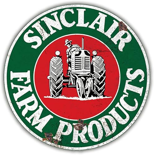 Miniatura 4 de 6 letreros metálicos redondos de estilo vintage, letreros reproducidos a gasóleo, 11.8 pulgadas de diámetro