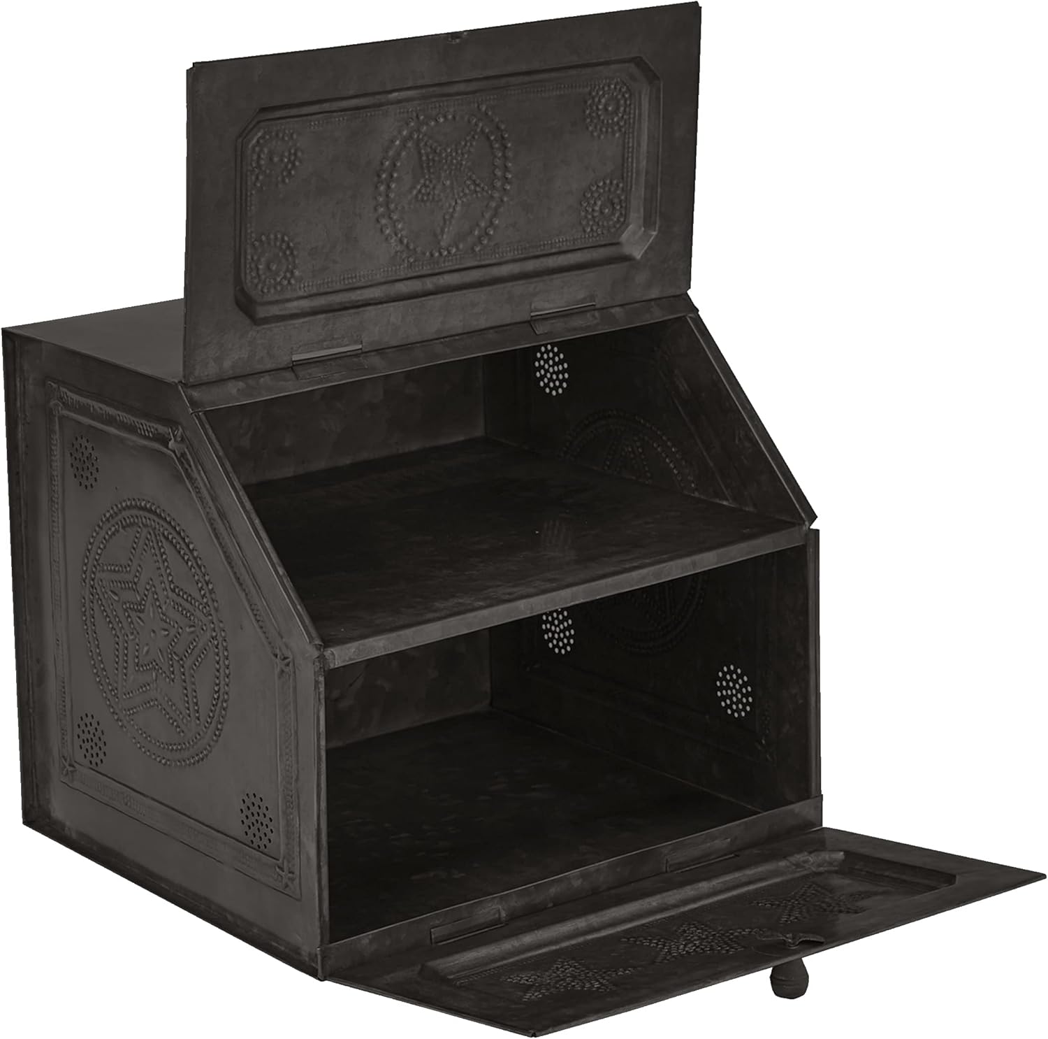 Antique Replica of Tin Bread Box/desk Storage 21-190