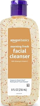 Amazon Basics Morning Fresh Facial Cleanser with Ginseng and Vitamin C, 8 fl oz