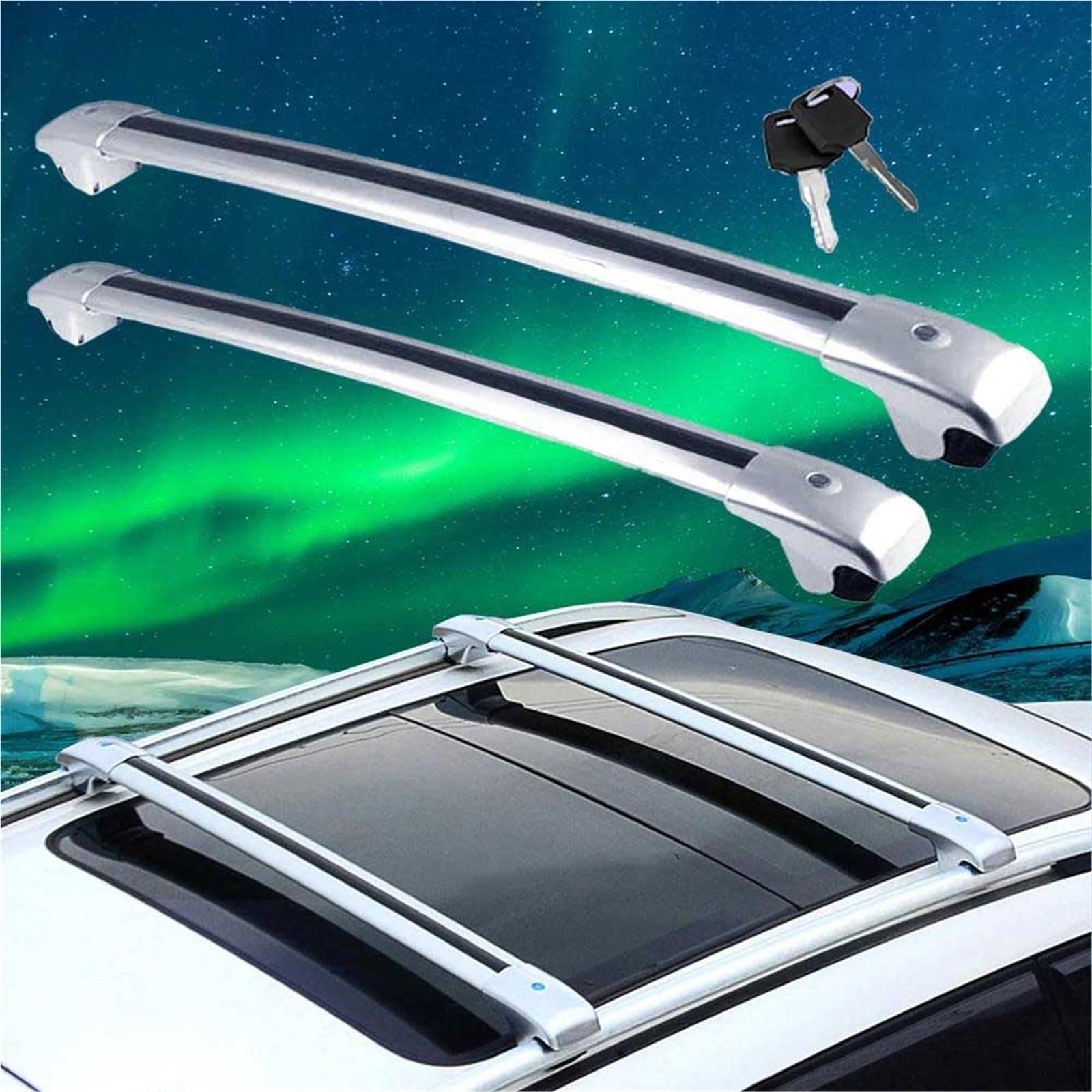 Barras de techo de aluminio con cerradura para Ford Explorer 2011-2015