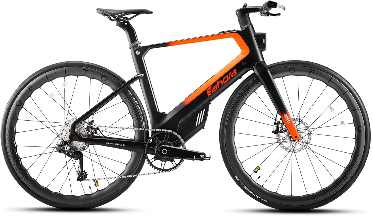 Eahora Urace Convertible Full Carbon E-Road Bike, T800 Carbon Fiber Frame, 360WH Hidden Battery, 250W Hub Motor, 11-Speed Electronic Shifting, 700C Racing & Training Road Ebike for Beginners to Pros