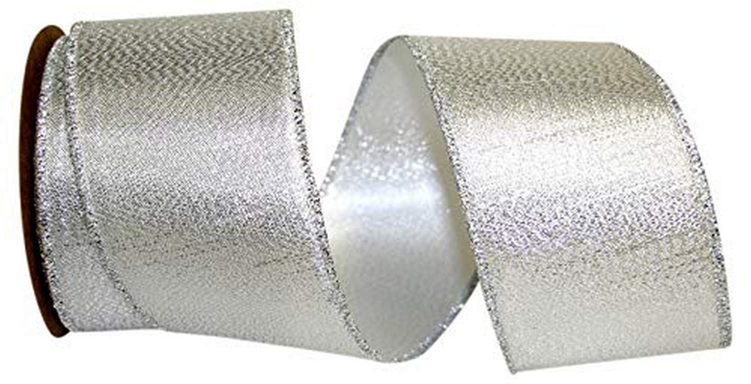 Ruban argent 6,3 cm x 9,1 m pour loisirs créatifs mercerie et art de la table de mariage