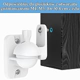 Cozycase Wsporniki do montażu ściennego głośników z okuciami – regulowany zestaw do montażu na ścianie głośnika satelitarnego, obrotowe, odchylane do głośników dźwięku przestrzennego, nośność do 3,5
