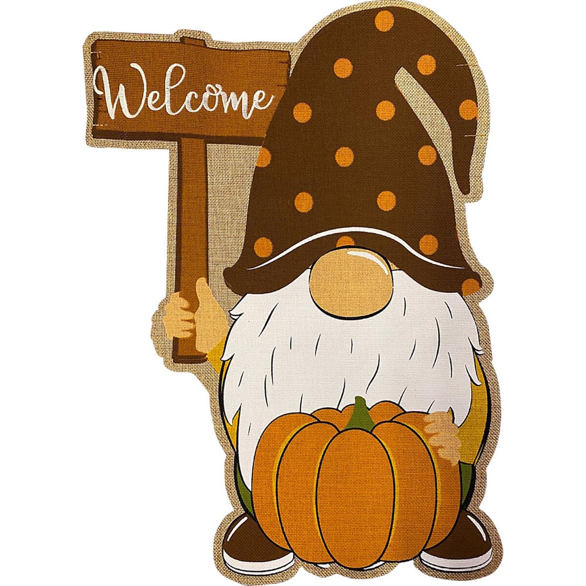 Briarwood Lane Herbstwichtel, Jute, Hausflagge, Herbst, Willkommen, Kürbis, 71,1 x 101,6 cm