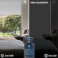 Vista 2 de Graywind Persianas enrollables opacas inteligentes compatibles con la aplicación remota Alexa Google, control de voz, persianas motorizadas