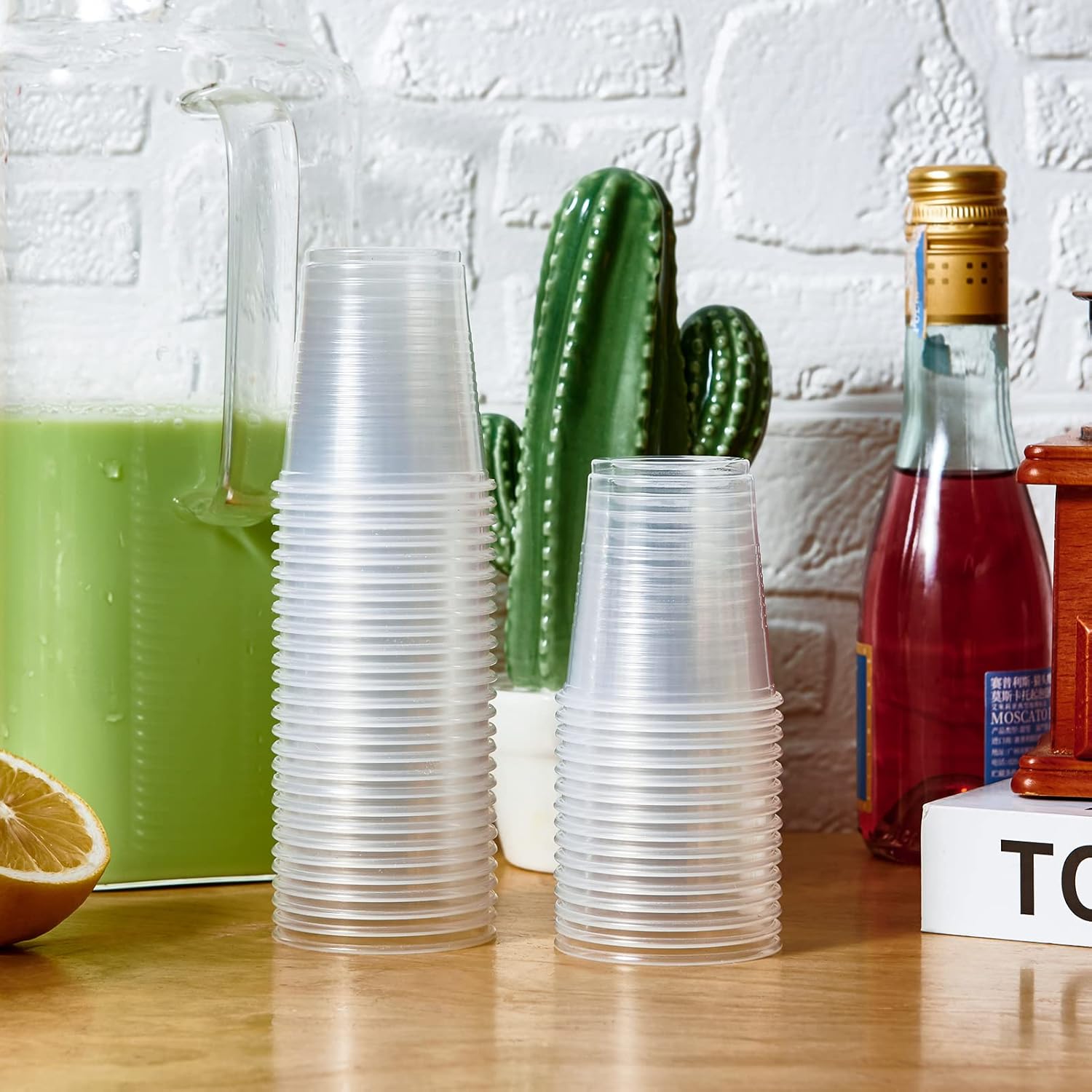 Turbo Bee 1000 Pack 3oz Disposable Plastic Cups,Disposable Mouthwash Cups,3 Ounce Small Clear Tumblers Ideal for Whiskey,Drinking Tasting, Food Sample - Image 4