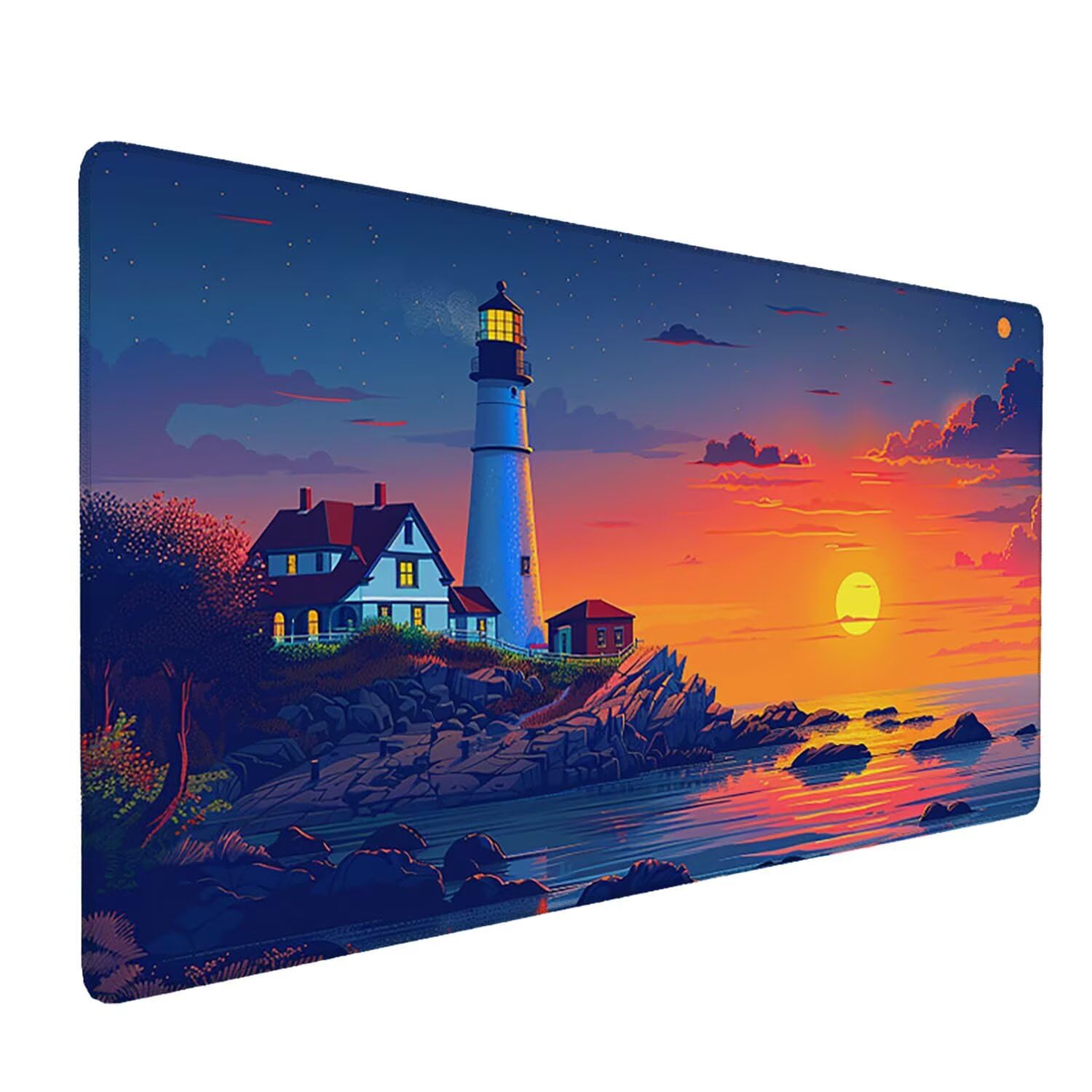 Podkładka pod mysz do gier, 1600 x 800 mm, XXL, duża gamingowa podkładka pod mysz, wodoodporna podkładka pod mysz, długa podkładka na biurko z przeszytymi krawędziami, mata na biurko z gumową podstawą