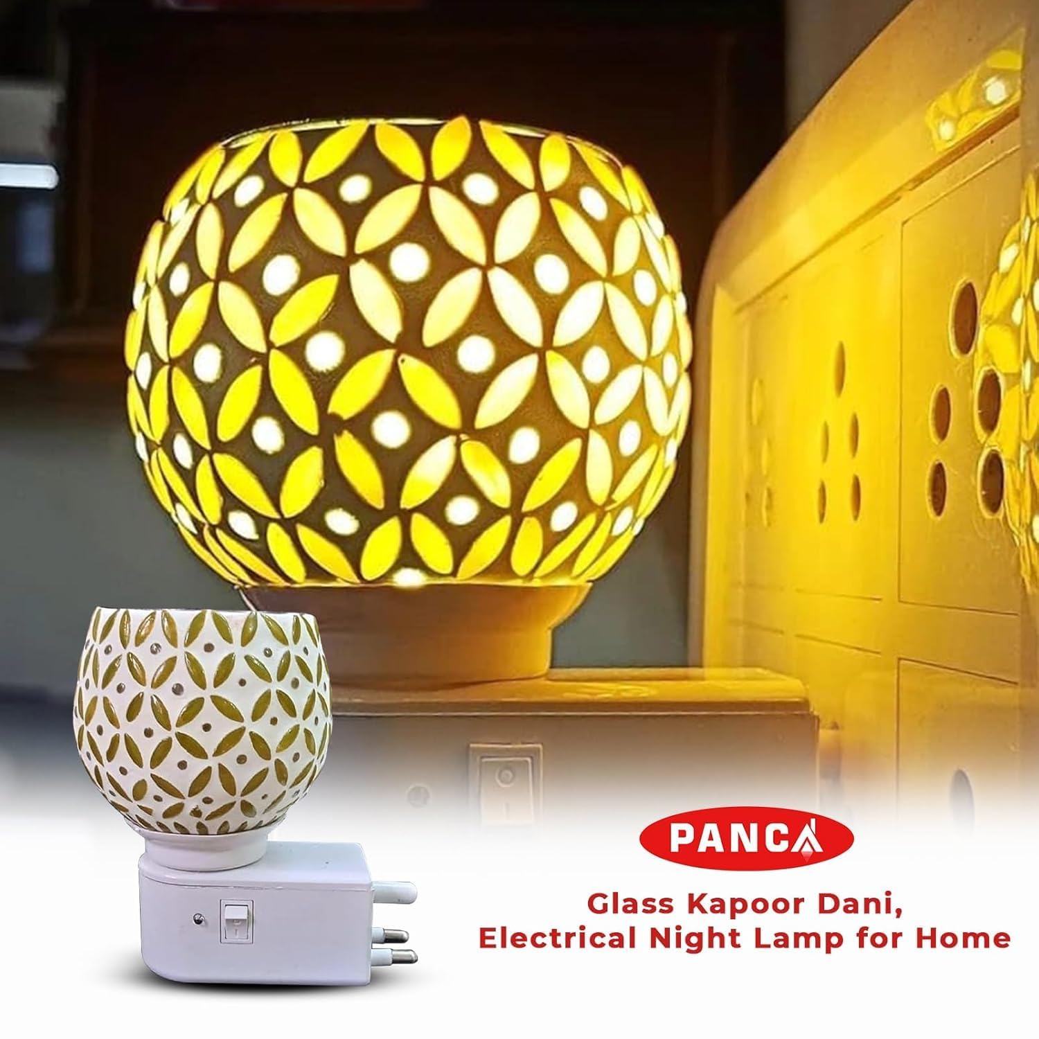 PANCA Ceramic Star Camphor Diffuser for Home,Night Lamp,Electric Camphor Burner, Kapoor Dani,Aroma Incense Burner, Home Accessories,Gift,Electric Dhoop Burner(Set of 1, Ceramic) 4