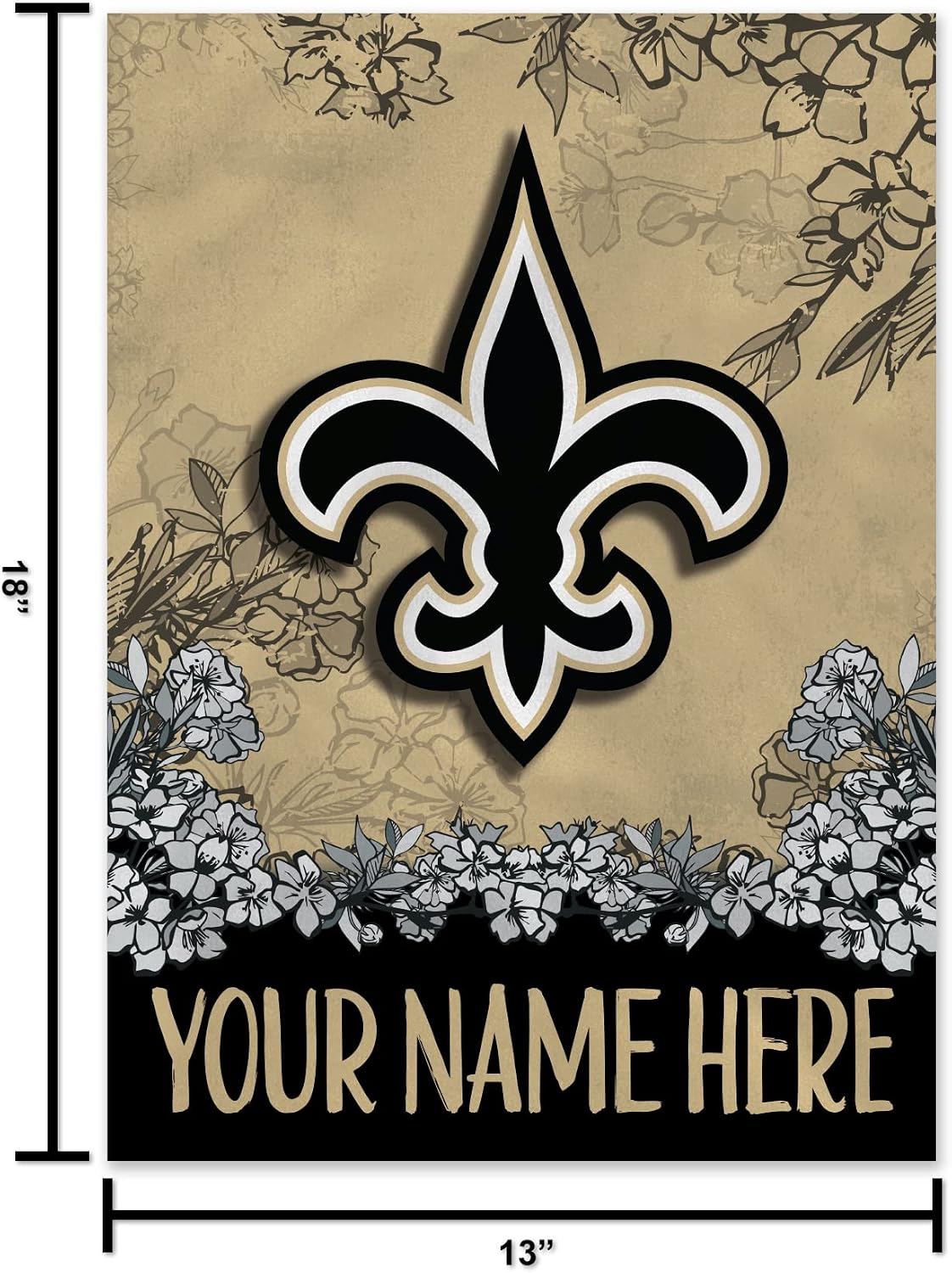 Rico Industries NFL Standard/Primary Personalized 13" x 18" Double Sided Garden Flag