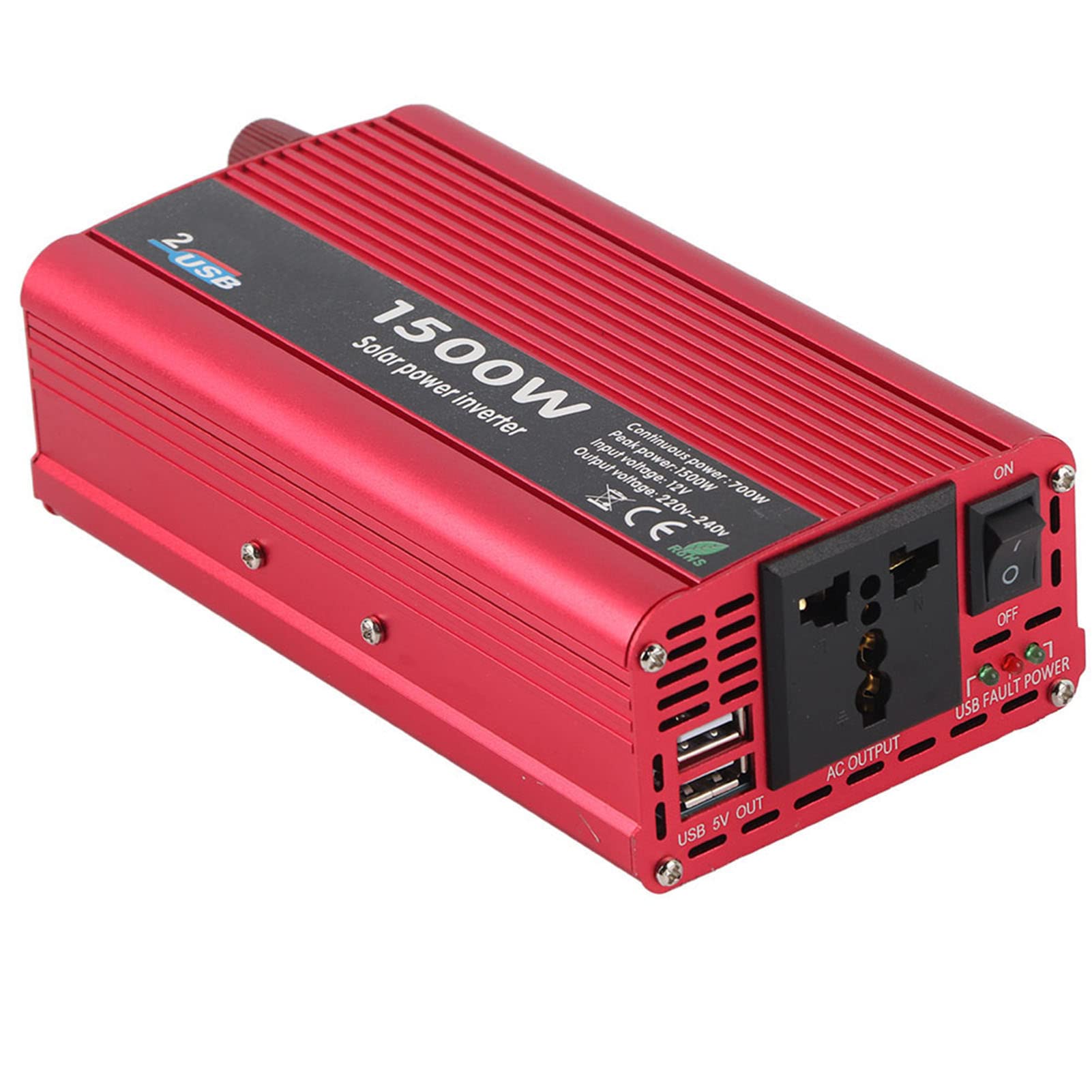 Przetwornica Napięcia 12 V na 230 V Podwójna ładowarka USB z Zabezpieczeniem Przed Zwarciem dla Osób Podróżujących na Duże Odległości