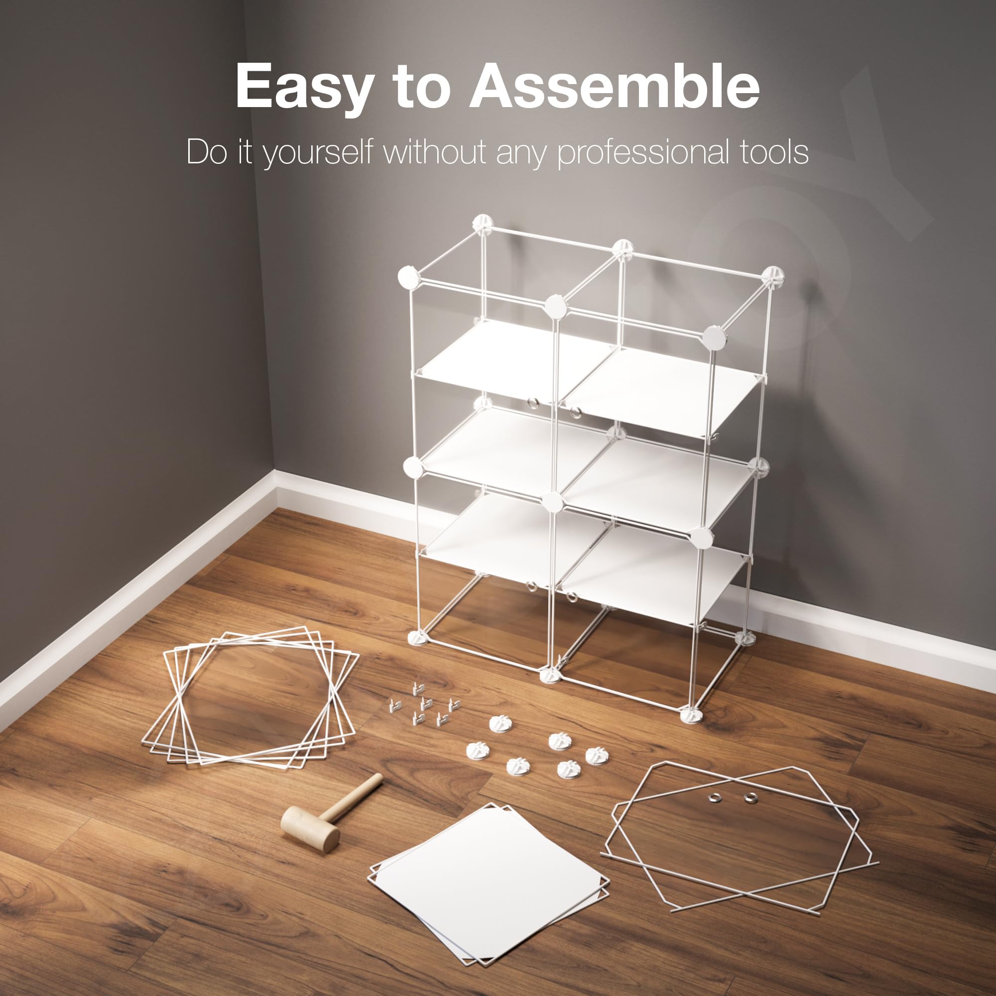 BOXJOY 8 Shelf Transparent Display Rack with Clear Panels and Doors Storage Cabinet for Action Figures Toys Bookshelf Stand for Bedroom Living Room Study Showcase Shelves Organizer Storage Rack Home 3