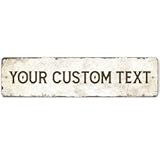 Rustic Custom Sign&comma; Personalized Metal Signs&comma; Gift for Him Men Dad&comma; Man Cave&comma; Indoor and Outdoor Use 3x12 Inches&comma; ACM&comma; Fade Resistant&comma; Made in USA by Sigo Signs