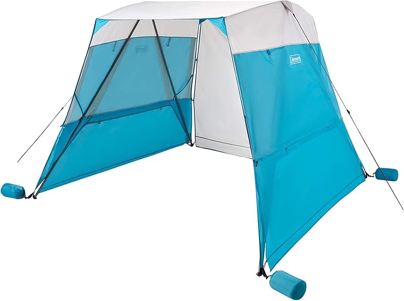 Coleman Mochila refugio solar, tienda de campaña portátil de 7 x 7 pies con fácil instalación, tienda de campaña de sombra ligera para playa, parque, líneas laterales y más, bolsa de transporte para mochila